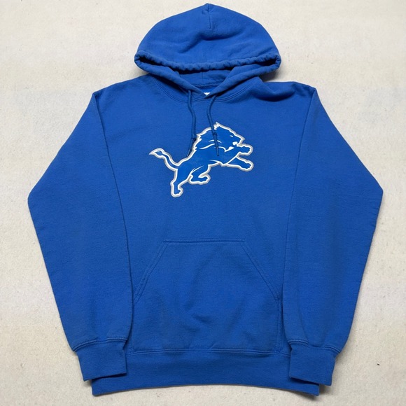 NFL Team Apparel Other - Detroit Lions Hoodie Sweatshirt NFL Team Apparel Graphic Blue Cotton Blend Small